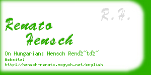 renato hensch business card